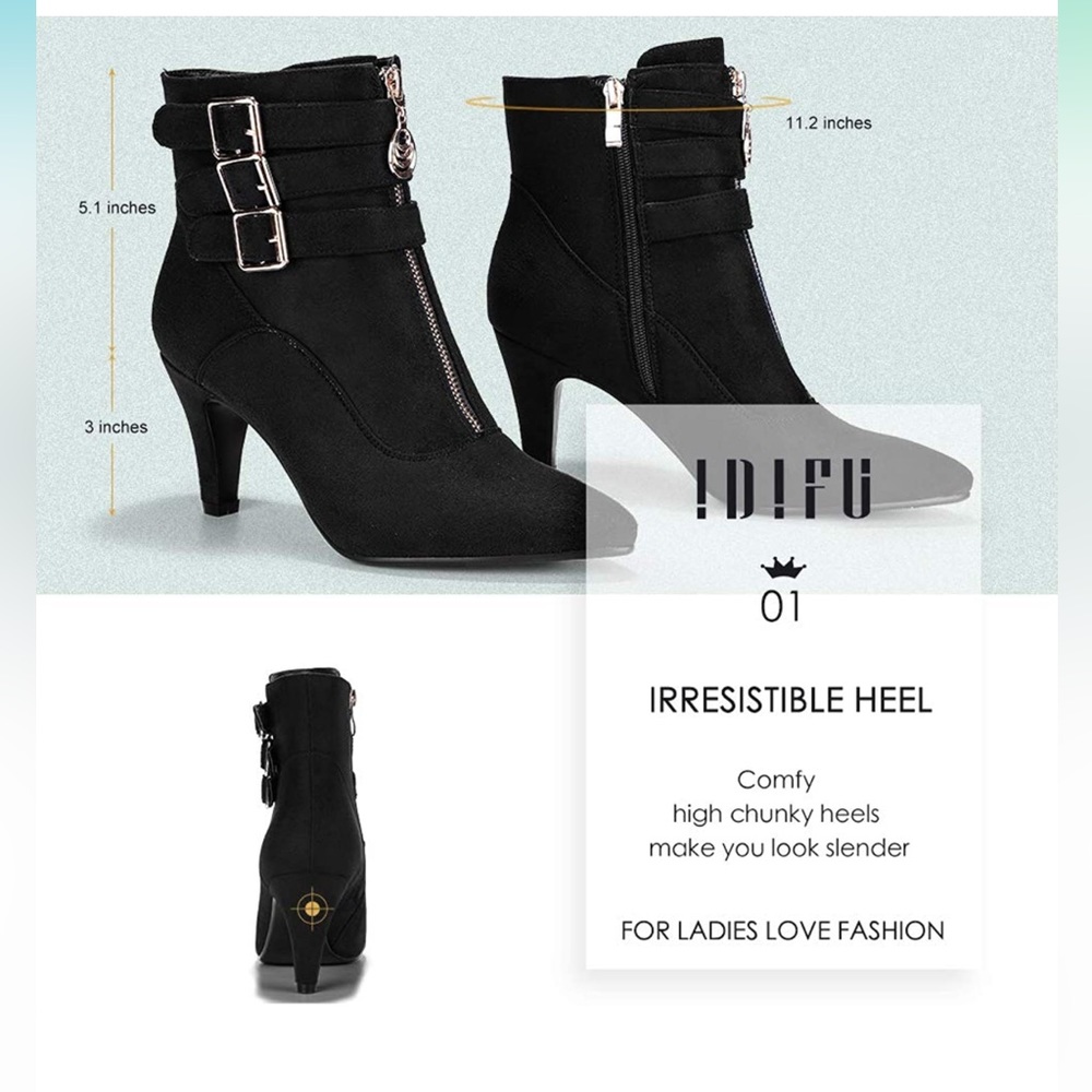ID!FU women black heels 🖤